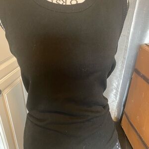 August Silk Black Sleeveless Sweater